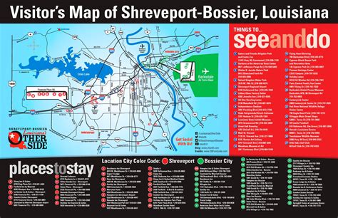 Shreveport bossier city casino mapa